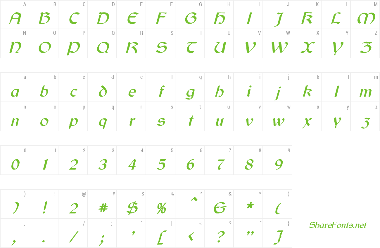 Font Cyrodiil preview